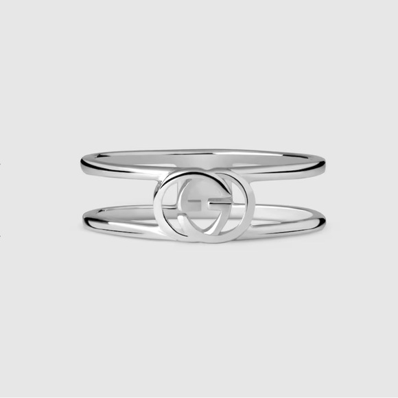 NWB GUCCI INTERLOCKING THIN OPEN BAND - Picture 1 of 16